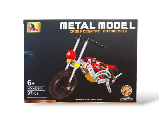 Metal Model Cross-Country Motorcycle Construction Set