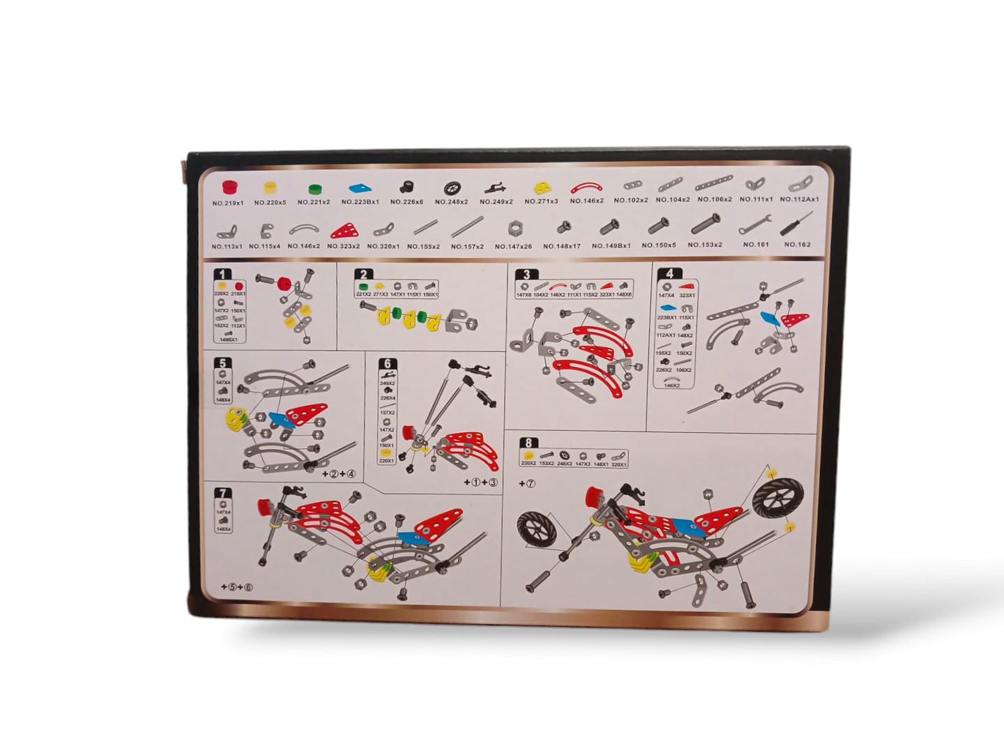 Metal Model Cross-Country Motorcycle Construction Set