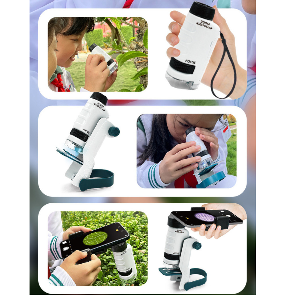 Kid's Portable Biological Microscope Kit