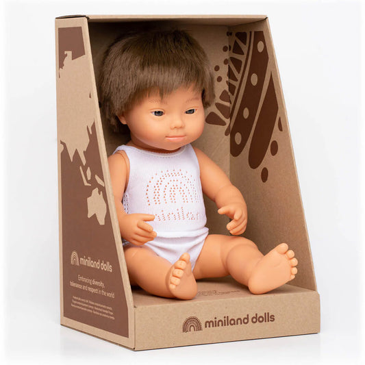 Caucasian Down Syndrome Boy Doll (38cm)