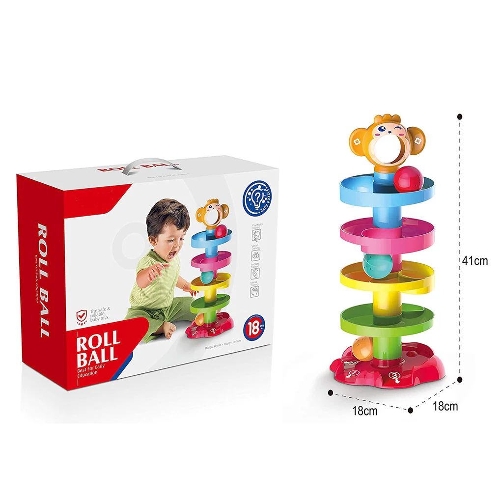 Monkey Ball Drop Ramp Toy
