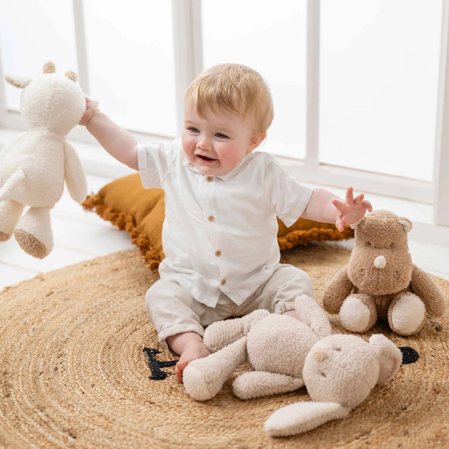Nattou Cuddly Teddy Bunny Plush