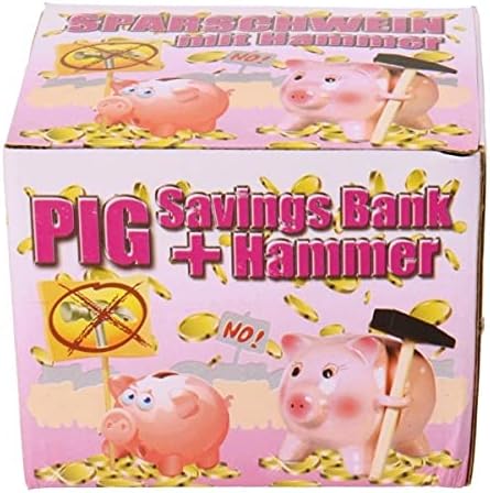 Savings Piggy Bank with Hammer