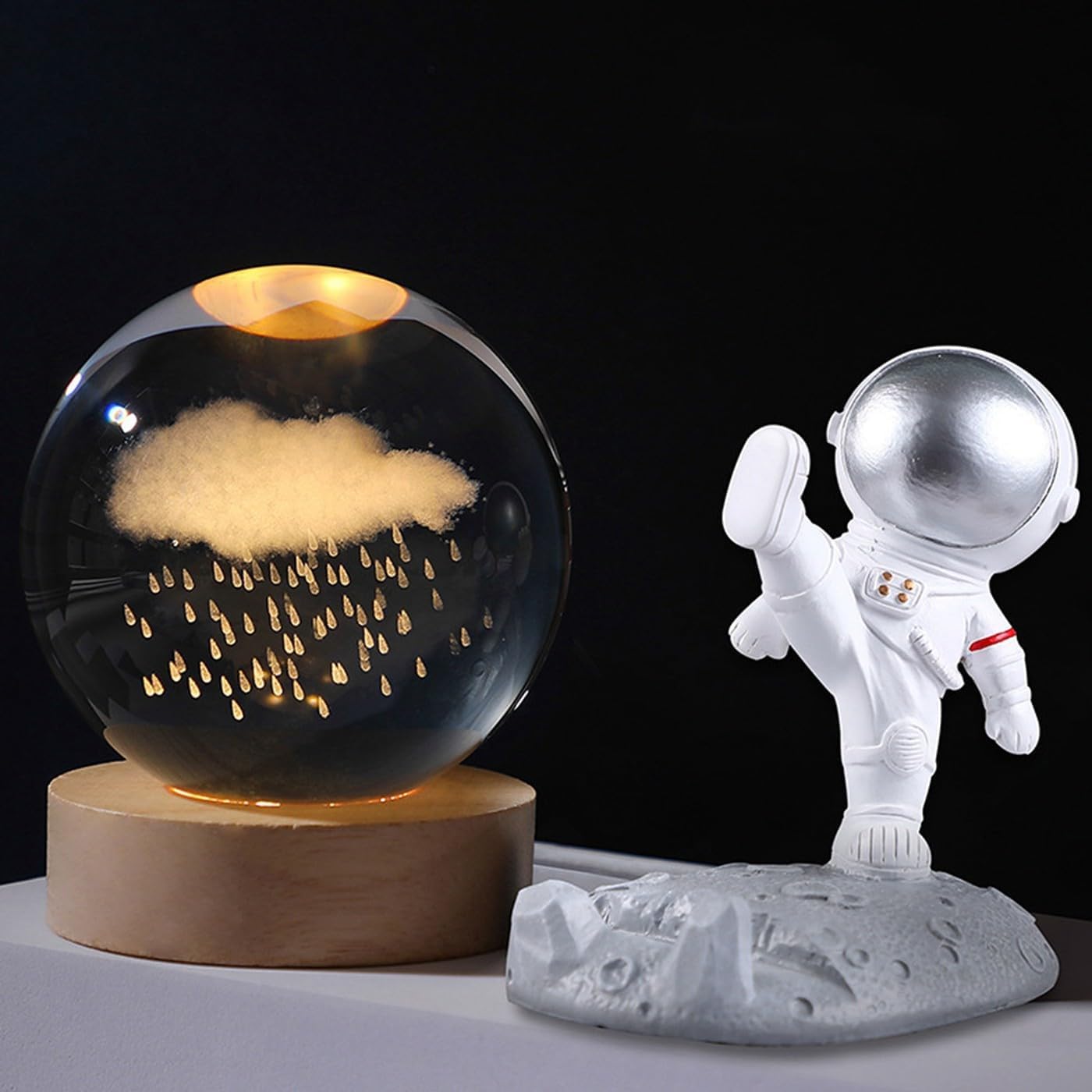 Rainy Cloud Crystal Ball Night Lamp