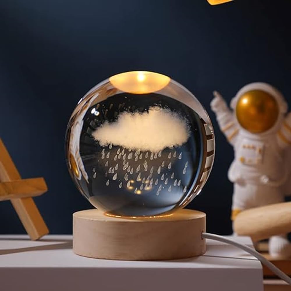 Rainy Cloud Crystal Ball Night Lamp