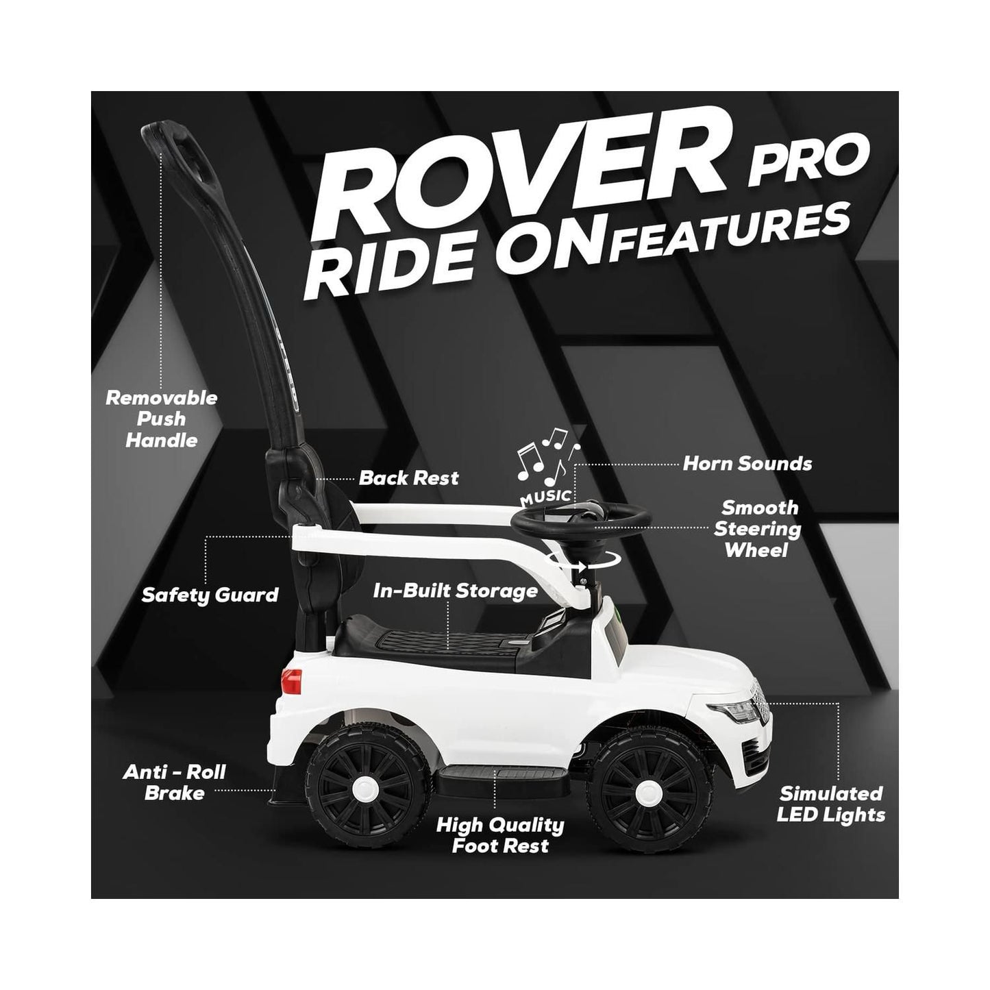 2-in-1 Range Rover Styled Push Car & Stroller