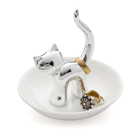 Ring & Jewellery Holder - Silver Gatto (Cat)