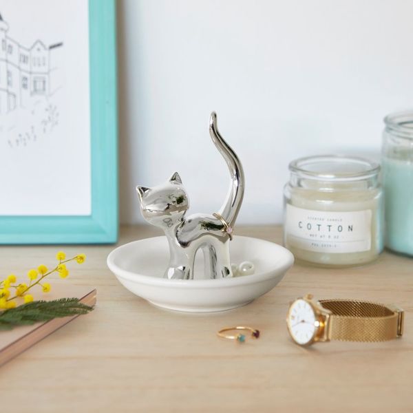Ring & Jewellery Holder - Silver Gatto (Cat)