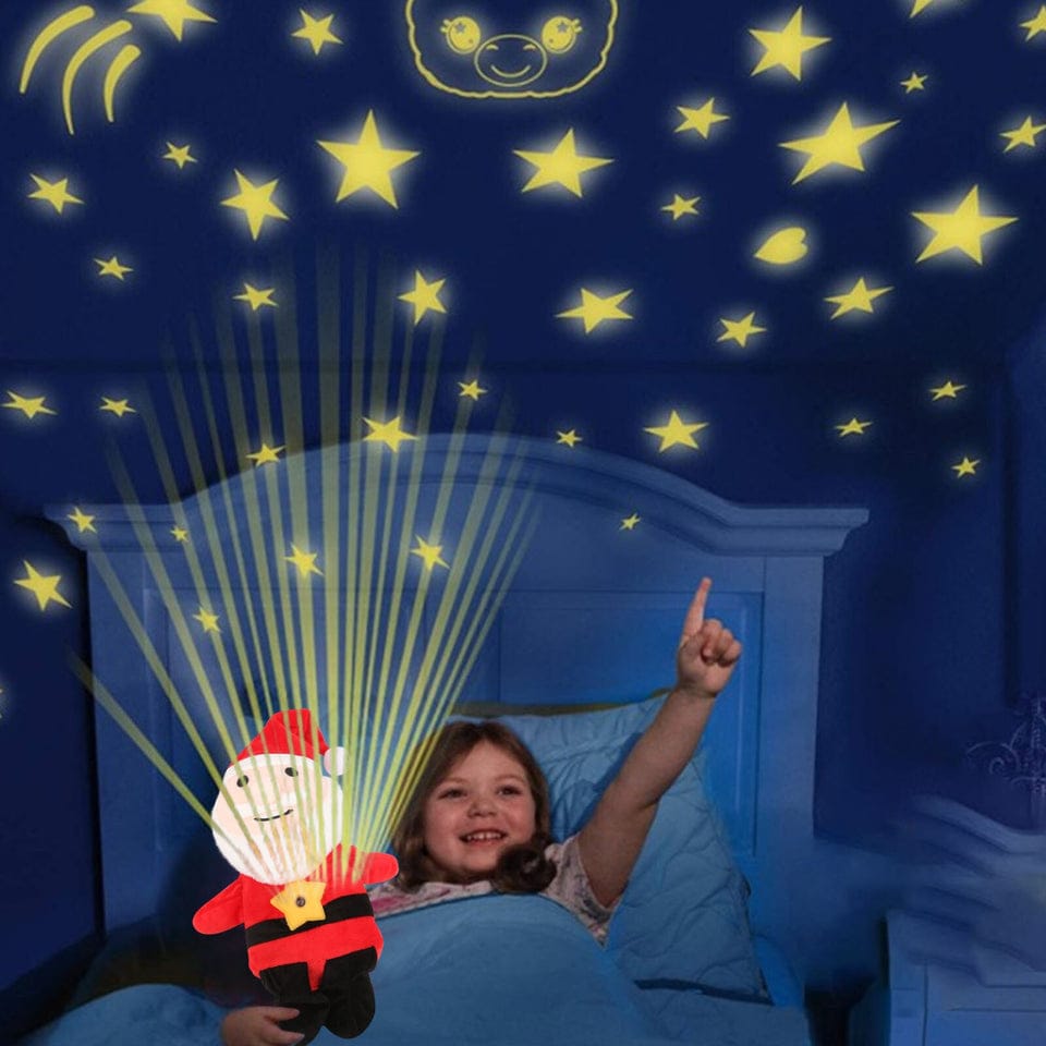 Santa Star-Belly Plush Projector Night Light
