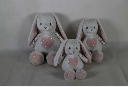 Plush Bunny With Heart Belly