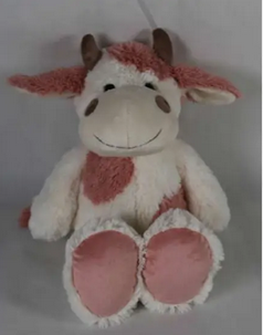Plush White & Pink Cow Soft Toy