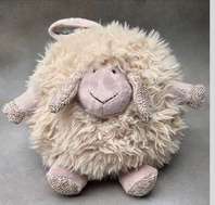 Fluffy Round Plush Lamb (18 cm)