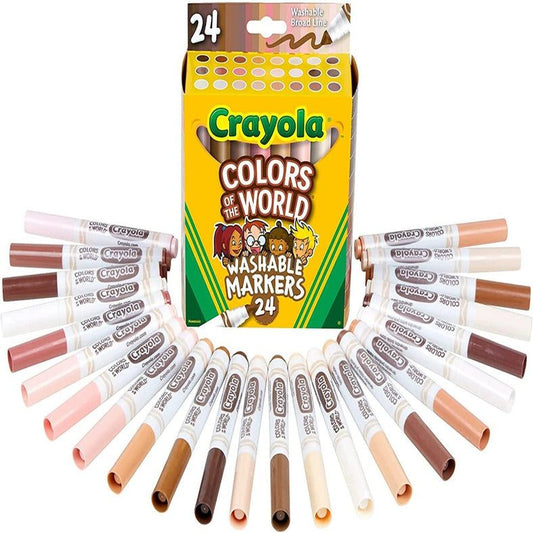 Crayola Colours of The World Washable Broad Line Markers (24)