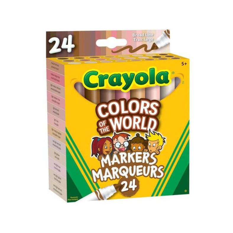 Crayola Colours of The World Washable Broad Line Markers (24)