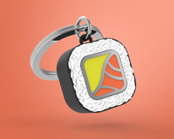Stainless Steel Keyring - Sushi