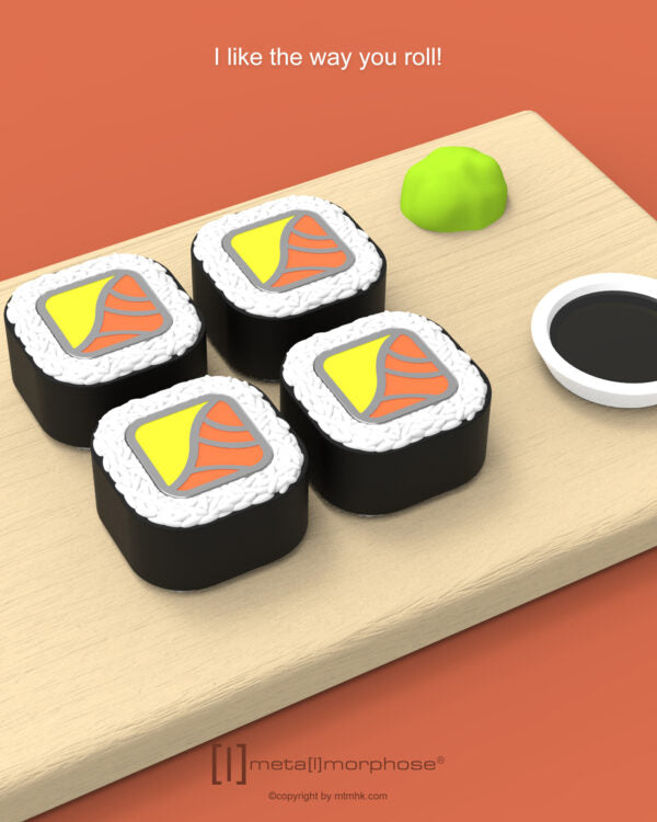 Stainless Steel Keyring - Sushi
