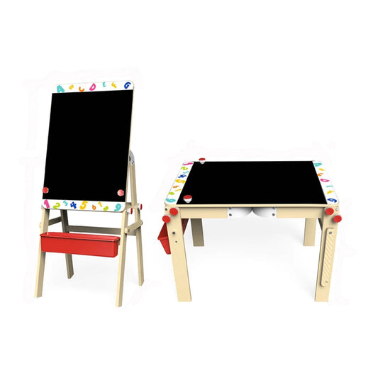 2 in 1 Convertible Art Easel & Study Table