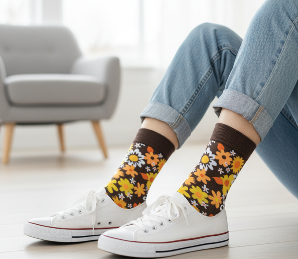 Vintage Flower Socks