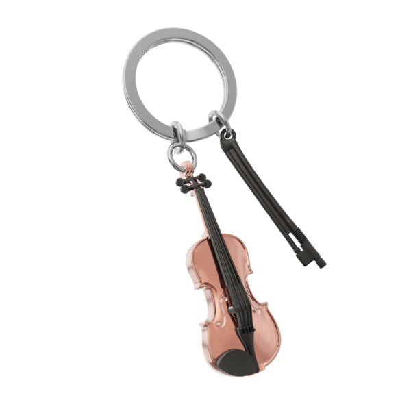 Stainless Steel Keyring - Violin