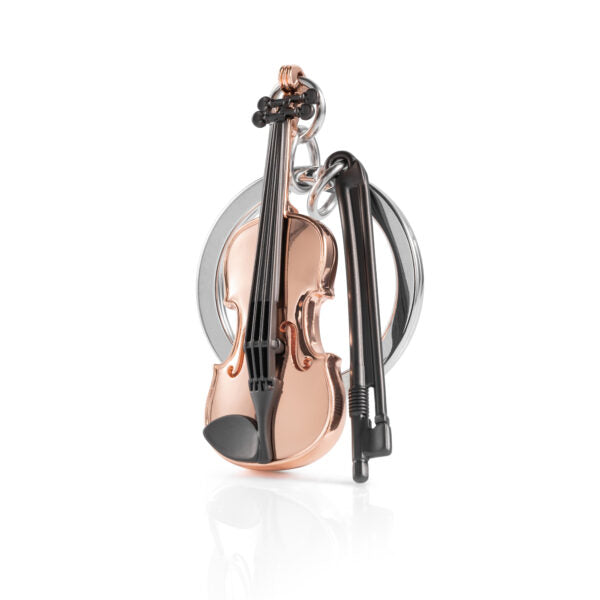 Stainless Steel Keyring - Violin