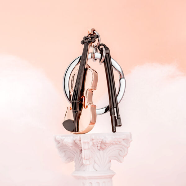 Stainless Steel Keyring - Violin