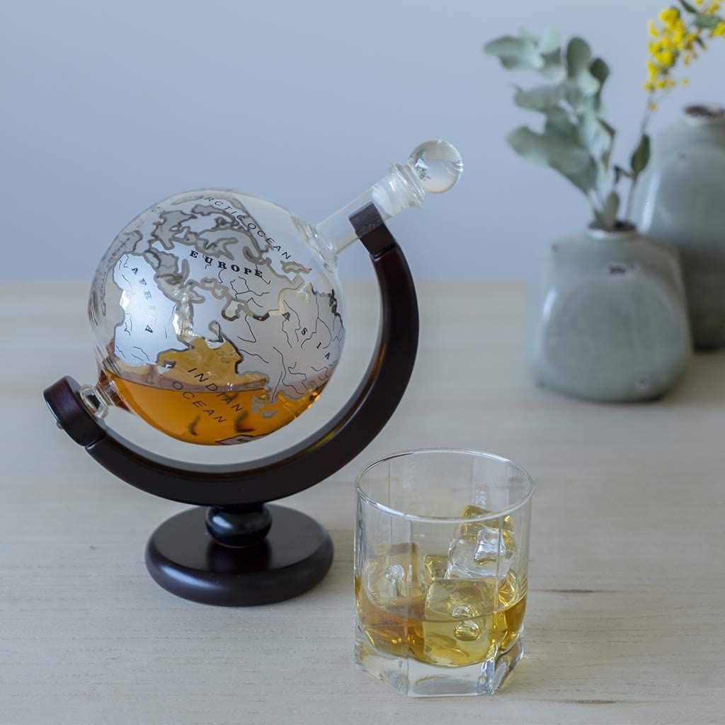 Glass Globe Whiskey Decanter