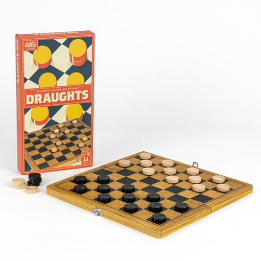 Wooden Draughts Game Set