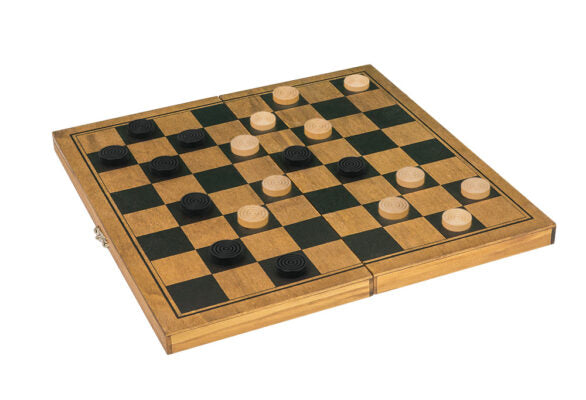 Wooden Draughts Game Set