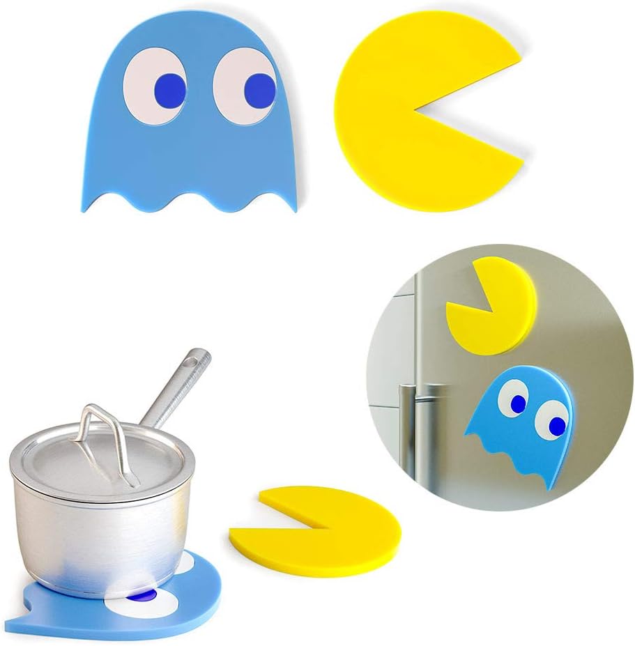 Pac-Man Magnetic Silicone Trivet Set