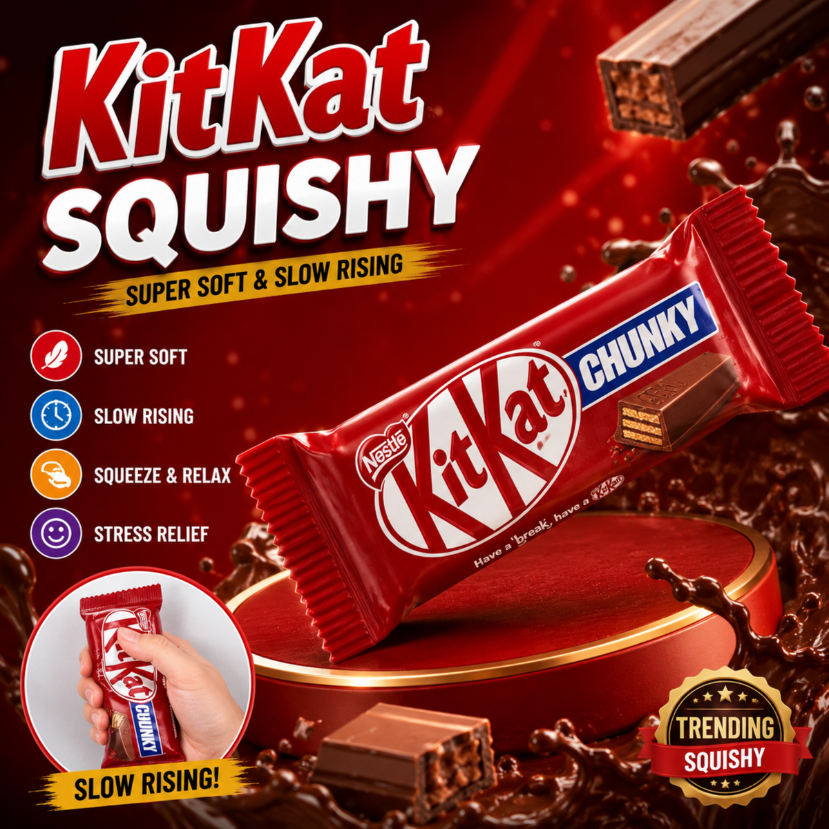 Super Squish Chocolate Bar (Assorted)