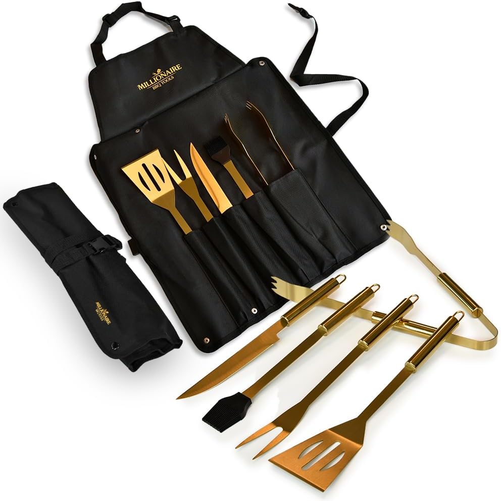 Millionaire BBQ Tools & Apron Set