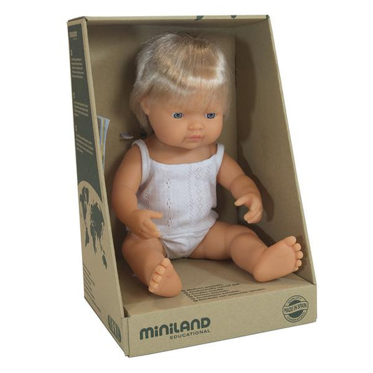 Caucasian Light Blonde Boy Doll (38cm)