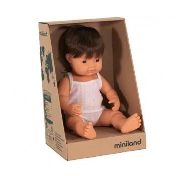 Caucasian Brown-Haired Boy Doll (38cm)