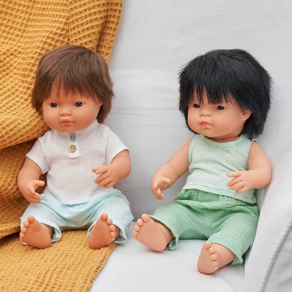 Caucasian Brown-Haired Boy Doll (38cm)