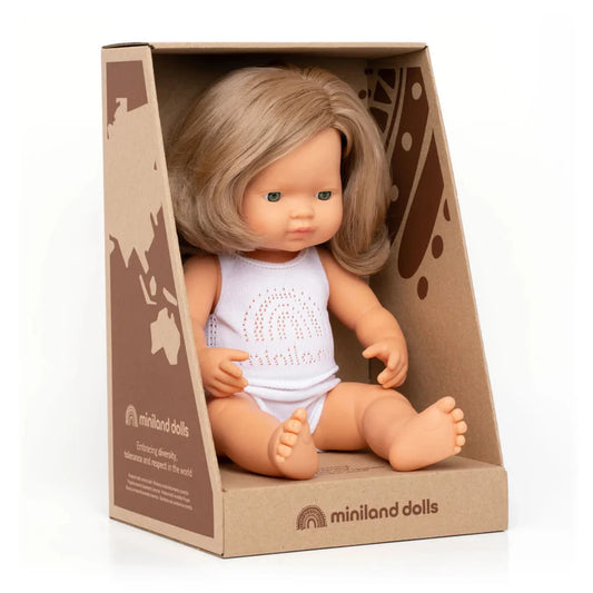 Caucasian Dark Blonde Girl Doll (38cm)