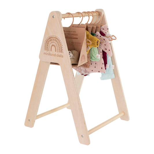 Wooden Dolls' Clothes Stand